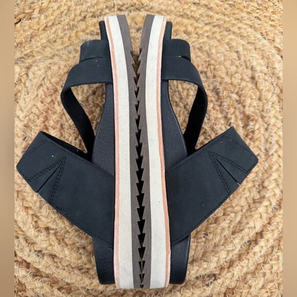 Merrell Women’s Sz 6 Black Slip On Platform Sandals- Black - Picture 5 of 7